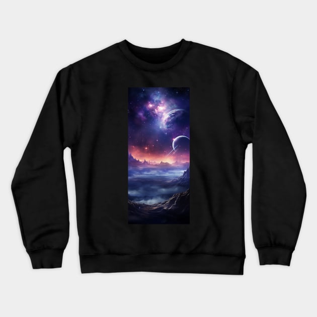 Cosmic Odyssey - Space Artwork Crewneck Sweatshirt by SzlagRPG